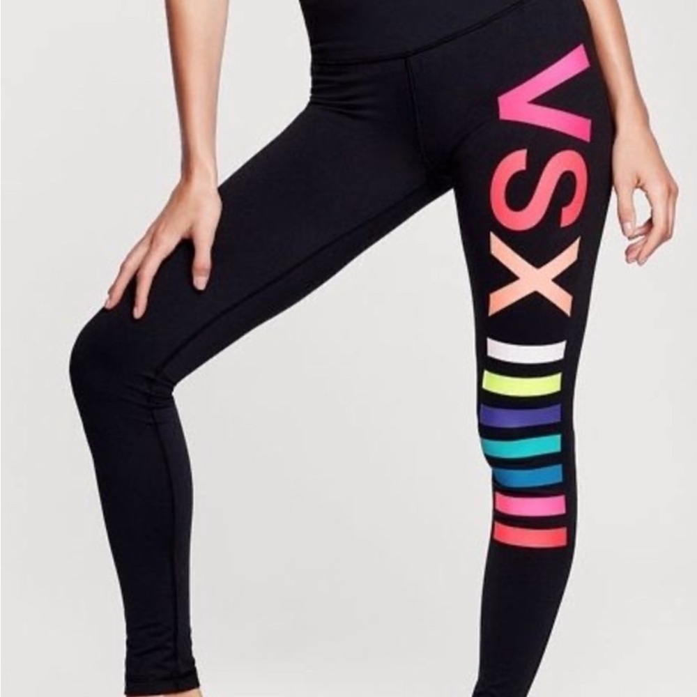 Black Leggings with Colorful VSX Logo